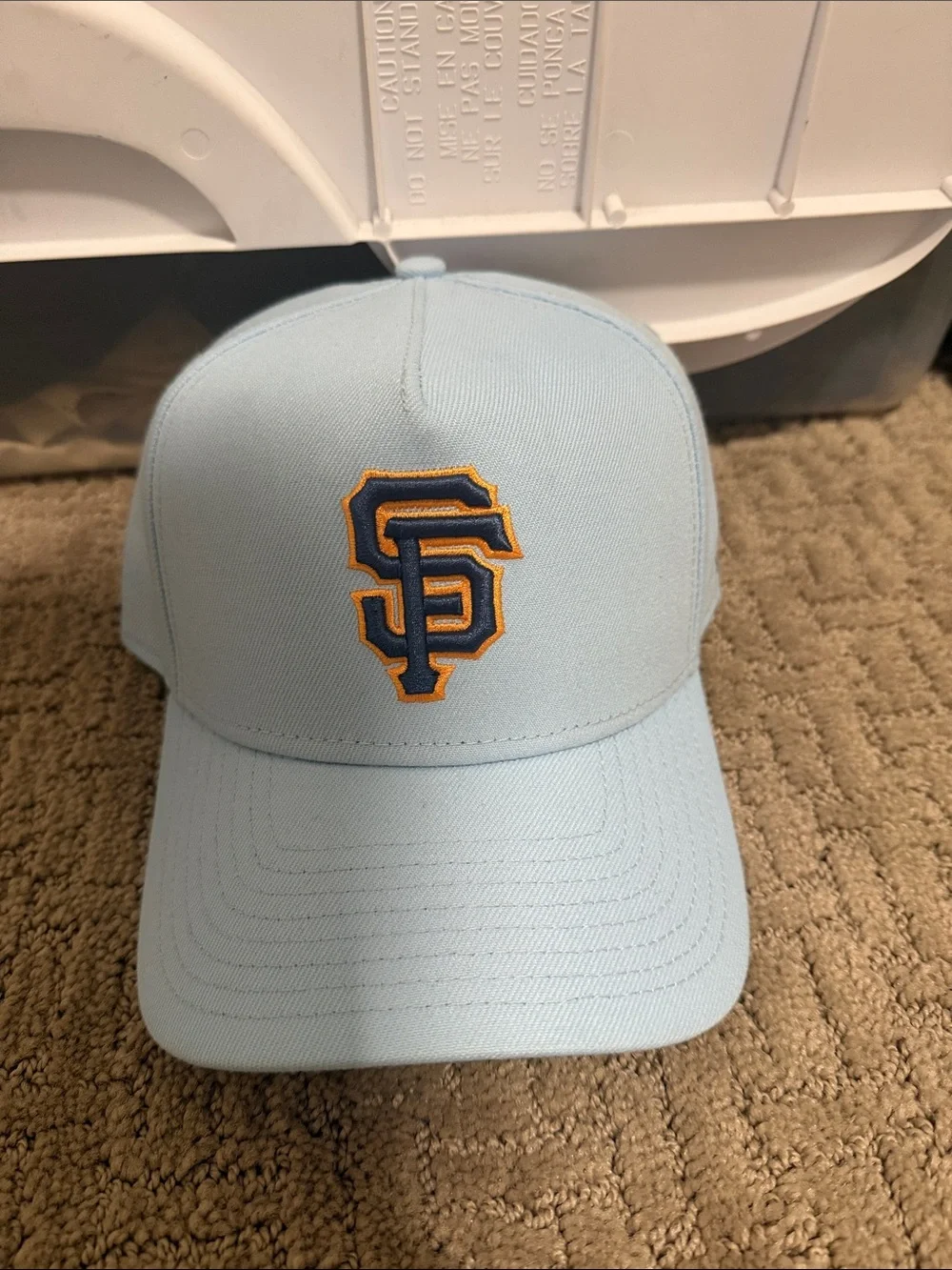 New Era Light Blue San Francisco Giants Hat with Navy & Gold Logo
